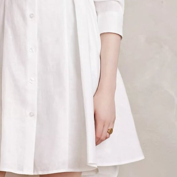 Anthropologie x HD in Paris Laila Linen Shirtdress (size M) - Picture 2 of 5